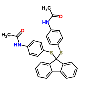 N-[4-[9-(4-acetamidophenyl)sulfanylfluoren-9-yl]sulfanylphenyl]acetamide Structure,81269-14-9Structure