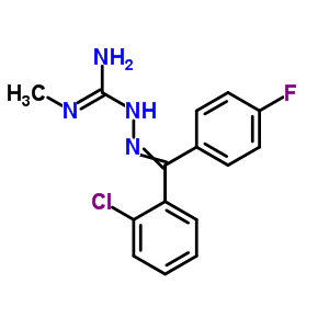 Hydrazinecarboximidamide,2-[(2-chlorophenyl)(4-fluorophenyl)methylene]-n-methyl- Structure,81728-03-2Structure