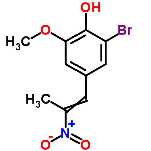 2-Bromo-6-methoxy-4-(2-nitroprop-1-enyl)phenol Structure,82040-71-9Structure