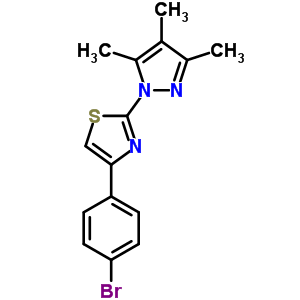 1-[4-(4-Bromophenyl)-1,3-thiazol-2-yl]-3,4,5-trimethyl-pyrazole Structure,82100-82-1Structure