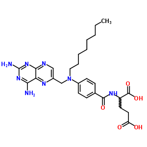 2-[[4-[(2,4-Diaminopteridin-6-yl)methyl-octyl-amino]benzoyl]amino]pentanedioic acid Structure,82318-24-9Structure