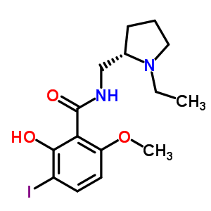 N-[(1-ethyl-2-pyrrolidinyl)methyl]-2-hydroxy-3-iodo-6-methoxy-benzamide Structure,84226-06-2Structure