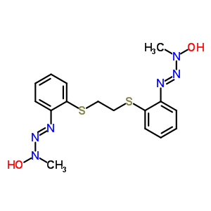 N-[2-[2-[2-(hydroxy-methyl-amino)diazenylphenyl]sulfanylethylsulfanyl]phenyl]diazenyl-n-methyl-hydroxylamine Structure,84226-53-9Structure