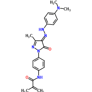 N-[4-[(4z)-4-[(4-dimethylaminophenyl)hydrazinylidene]-3-methyl-5-oxo-pyrazol-1-yl]phenyl]-2-methyl-prop-2-enamide Structure,84618-98-4Structure