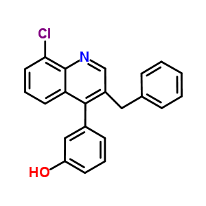 3-(3-Benzyl-8-chloroquinolin-4-yl)phenol Structure,854774-16-6Structure