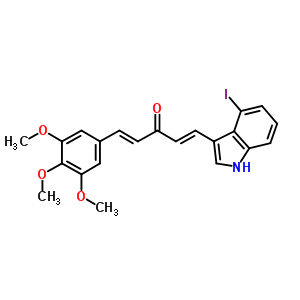 (1E,4e)-1-(4-iodo-1h-indol-3-yl)-5-(3,4,5-trimethoxyphenyl)-1,4-pentadien-3-one Structure,862161-92-0Structure