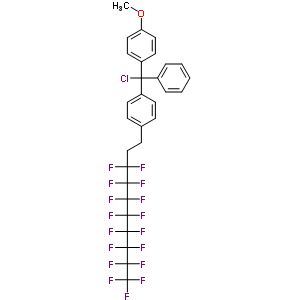 1-(4-Methoxyphenyl)-1-[4-(1h,1h,2h,2h-perfluorodecyl)phenyl]-1-phenylmethyl cl Structure,865758-37-8Structure