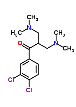 1-(3,4-Dichlorophenyl)-3-dimethylamino-2-(dimethylaminomethyl)propan-1-one Structure,87142-68-5Structure