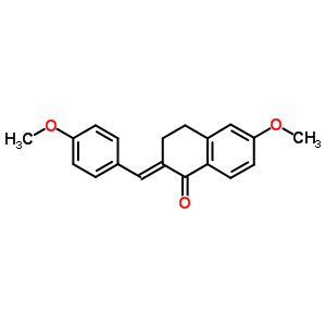 1(2H)-naphthalenone,3,4-dihydro-6-methoxy-2-[(4-methoxyphenyl)methylene]- Structure,87384-01-8Structure