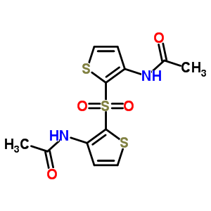 N-[2-(3-acetamidothiophen-2-yl)sulfonylthiophen-3-yl]acetamide Structure,88202-73-7Structure