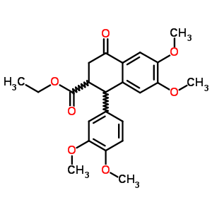 2-Naphthalenecarboxylicacid, 1-(3,4-dimethoxyphenyl)-1,2,3,4-tetrahydro-6,7-dimethoxy-4-oxo-, ethylester Structure,88354-19-2Structure