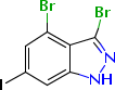 3,4-Dibromo-6-iodo (1h)indazole Structure,887568-47-0Structure