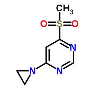 Pyrimidine,4-(1-aziridinyl)-6-(methylsulfonyl)- Structure,89853-85-0Structure