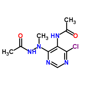 N-[4-(acetamido-methyl-amino)-6-chloro-pyrimidin-5-yl]acetamide Structure,90416-01-6Structure