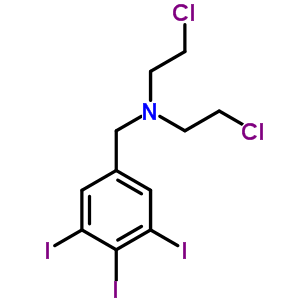 2-Chloro-n-(2-chloroethyl)-n-[(3,4,5-triiodophenyl)methyl]ethanamine Structure,91090-26-5Structure