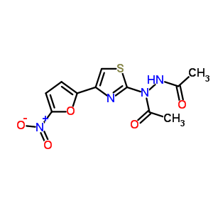 N-acetyl-n-[4-(5-nitro-2-furyl)-1,3-thiazol-2-yl]acetohydrazide Structure,91091-92-8Structure