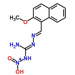 Guanidine,1-[[(2-methoxy-1-naphthyl)methylene]amino]-3-nitro-(7ci) Structure,91769-11-8Structure