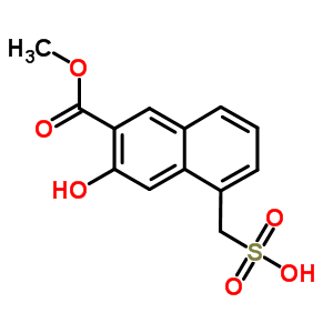 2-Naphthalenecarboxylicacid, 3-hydroxy-5-(sulfomethyl)-, 2-methyl ester Structure,91903-83-2Structure