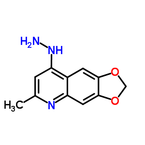 1,3-Dioxolo[4,5-g]quinoline, 8-hydrazino-6-methyl- Structure,91918-90-0Structure