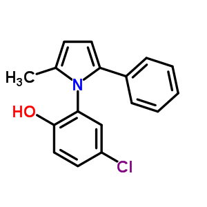 Phenol,4-chloro-2-(2-methyl-5-phenyl-1h-pyrrol-1-yl)- Structure,93320-00-4Structure