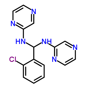 1-(2-Chlorophenyl)-n,n-dipyrazin-2-yl-methanediamine Structure,93371-94-9Structure