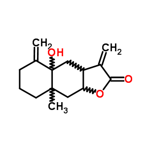 Naphtho[2,3-b]furan-2(3h)-one, decahydro-4a-hydroxy-8a-methyl-3, 5-bis(methylene)- Structure,94204-15-6Structure