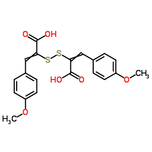 2-[1-Carboxy-2-(4-methoxyphenyl)ethenyl]disulfanyl-3-(4-methoxyphenyl)prop-2-enoic acid Structure,94550-20-6Structure